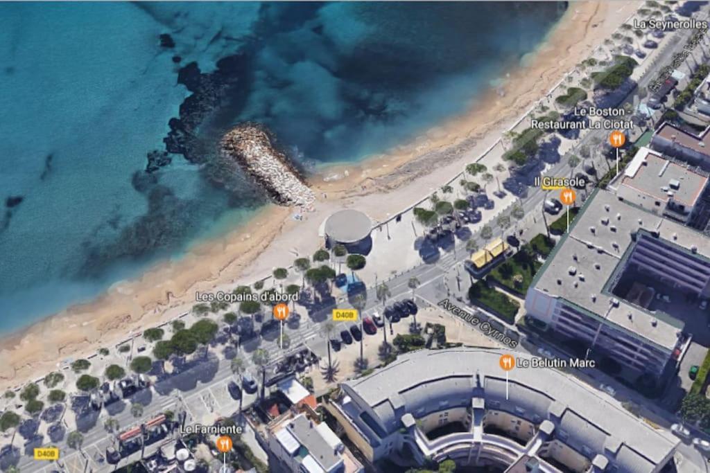 Blue Summer Vibes Duplex Studio For 4P, Ac, Sea View, Parking, Beach At 50M, Spa Access -3 La Ciotat Zewnętrze zdjęcie